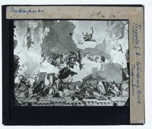 Tiepolo, Deckenfresko im Treppenhaus der Würzburger Residenz,Würzburg, Residenz, Treppenhaus : Detail: Allegorie der Europa