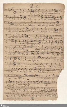 Basso. [unvollst., transp.]