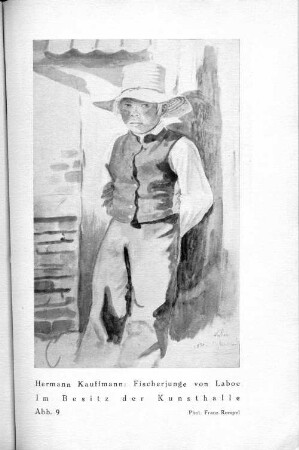 Hermann Kauffmann: Fischerjunge von Laboe. Im Besitz der Kunsthalle. Abb. 9