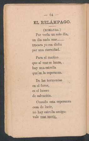 El relámpago. : (Romanza.)