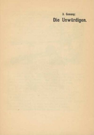 3. Gesang: Die Unwürdigen