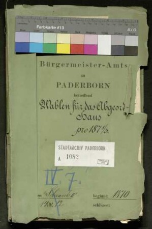 Wahlen für das Abgeordneten-Haus pro 1871/73