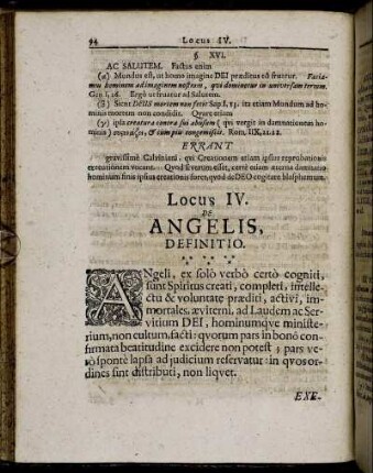 Locus IV. De Angelis.