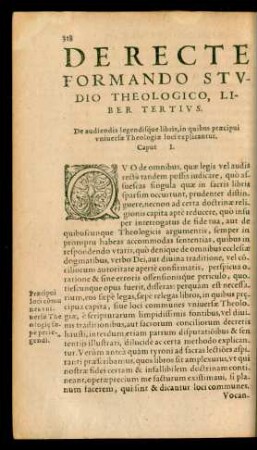 De Recte Formando Studio Theologico, Liber Tertius.