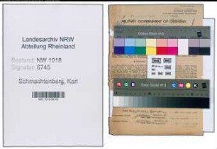 Entnazifizierung Karl Schmachtenberg , geb. 19.01.1893 (Kaufmann)