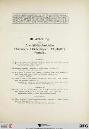 Alte Städte-Ansichten. Historische Darstellungen. Flugblätter. Portraits (Nr. 974-1380)