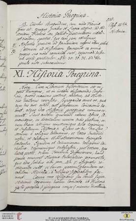 XI. Historia Peregrina