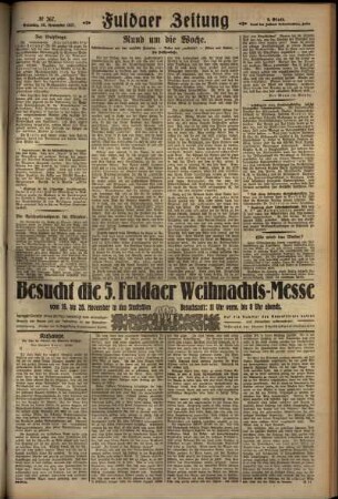 Zweite Ausgabe vom Sonntag, den 20. November 1927.