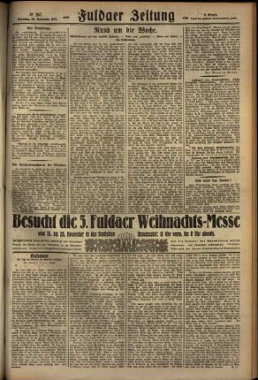 Zweite Ausgabe vom Sonntag, den 20. November 1927.