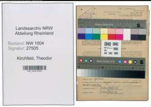 Entnazifizierung Theodor Kirchfeld , geb. 19.09.1916 (Kaufm.Angestellter)