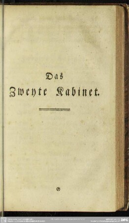 Das Zweyte Kabinet