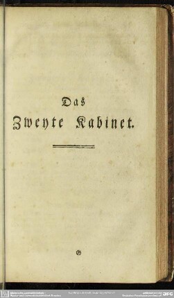 Das Zweyte Kabinet