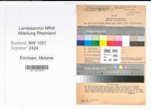 Entnazifizierung Melanie Erichsen , geb. 30.08.1908 ()