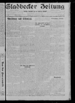 Gladbecker Zeitung. 1898-1933