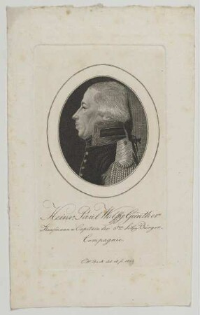 Bildnis des Heinr. Paul Wolffg. Günther