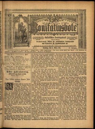 Erste Ausgabe vom Sonntag, den 05. März 1911.