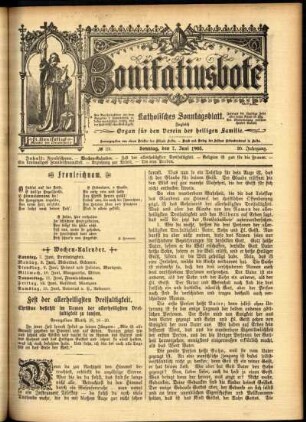 Erste Ausgabe vom Sonntag, den 07. Juni 1903.