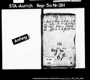 Einnahme- und Ausgaberechnungen über den Nachlaß des verstorbenen Kriegsrats Lantzius-Beninga
