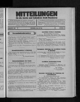 Jahrgang 1932, Hamburg, den 29. Mai, Nummer 22
