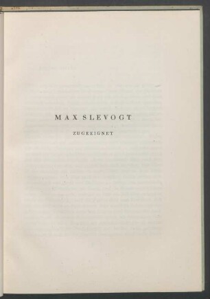 Max Slevogt zugeeignet