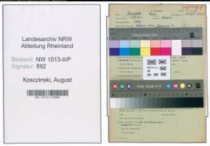 Entnazifizierung August Kosczinski , geb. 22.08.1907 (Polizist)