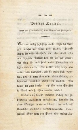 Drittes Kapitel. Amor am Krankenbette, und Nutzen des Podagra's