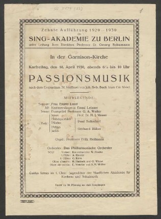 Matthäus-Passion; Coro (2), orch (2); BWV 244