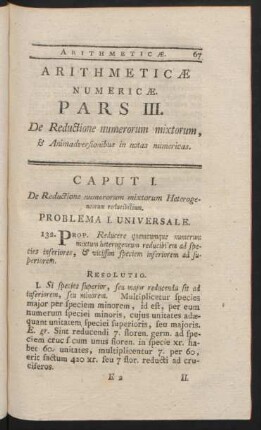 Pars III. De Reductione numerorum mixtorum, ...