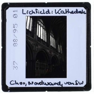 Lichfield, Kathedrale : Innenansicht Chor Nordwand