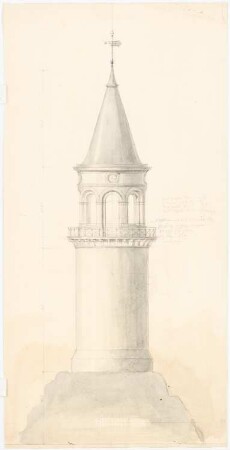 Schloss von Dr. Strousberg, Zbirow Umbau: Bergfried: Ansicht