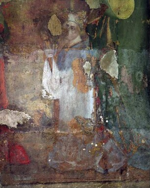 Madonna, gerahmt von den Heiligen Maria Magdalena, Bartholomäus und Jakob und dem Stifter — Der Stifter Bartholomäus, Domherr von Prag