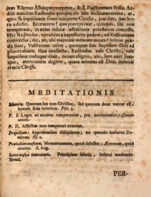 Fundamenta Virtutum : Thema Quatuor Meditationum Congregationis Latinæ Majoris Monacensis B. Mariæ V. Matris Propitiæ Ab Angelo Salutatæ ... An. MDCCLXVIII.. III., Temperantia