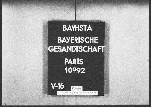 Roßkopf, Karl, Lehramtskandidat in München, Entleihung von französischen Handschriften aus der Nationalbibliothek in Paris