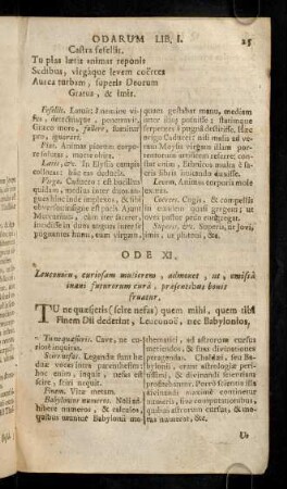 25-36, Ode XI. - Ode XIII.