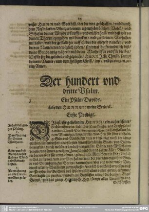 Der hundert und dritte Psalm