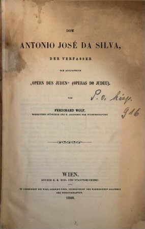 Dom Antonio José da Silva, der Verfasser der sogenannten "Opern des Juden" (operas do Judeu)