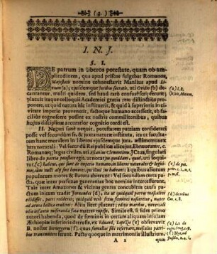 De imperio parentum in liberos eiusque iuribus