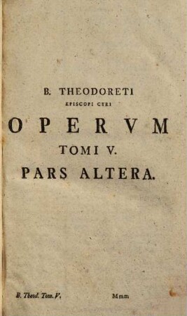 Tu Makariu Theodōrētu Episkopu Kyru Hapanta, 5,2