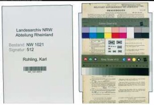 Entnazifizierung Karl Rohling , geb. 13.06.1907 (Studienrat)