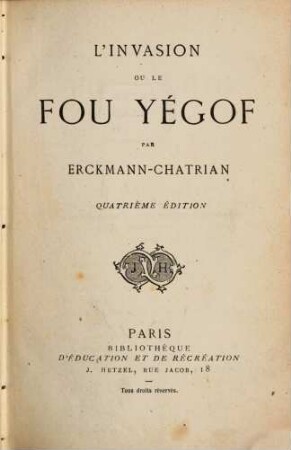 L' Invasion ou le fou Yégof