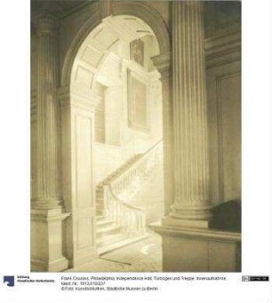 Philadelphia, Independence Hall, Türbogen und Treppe, Innenaufnahme