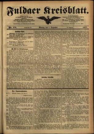Ausgabe vom Sonntag, den 01. Dezember 1907.