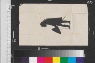 Silhouette eines gebeugten Mannes