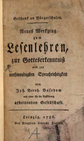 Geschenk an Bürgerschulen