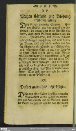XV. Pulver gegen das böse Wesen