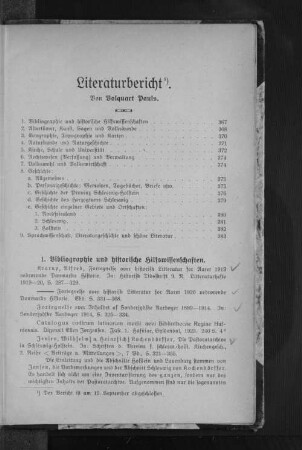 Literaturbericht.