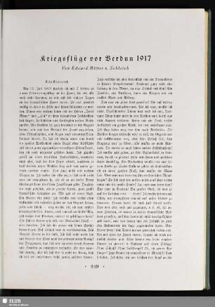Kriegsflüge vor Verdun 1917