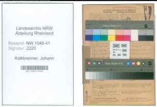 Entnazifizierung Johann Kalkbrenner , geb. 02.06.1897 (Polizist)