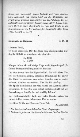 Kunsthalle zu Hamburg 6. IX. 11