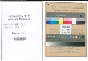 Entnazifizierung Paul Meinert , geb. 28.06.1900 (Beamter)
